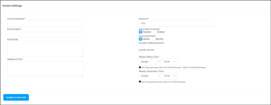 invoice settings